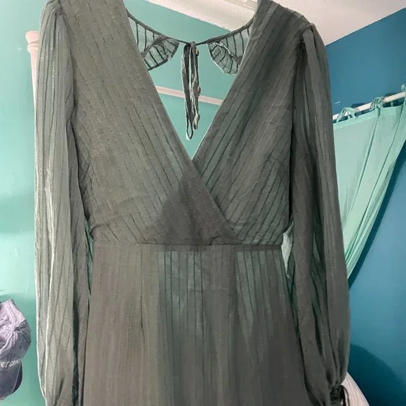 SAINTS + SECRETS GREEN MINI DRESS, AU 12, US L